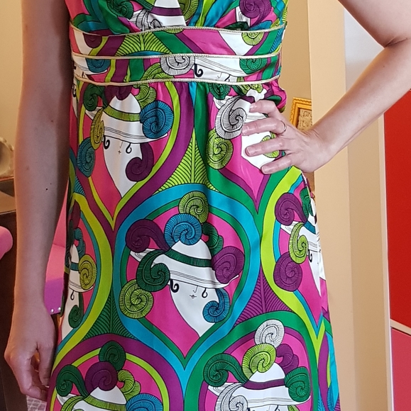 Voom Silk Multi Colored Dress - Picture 14 of 16